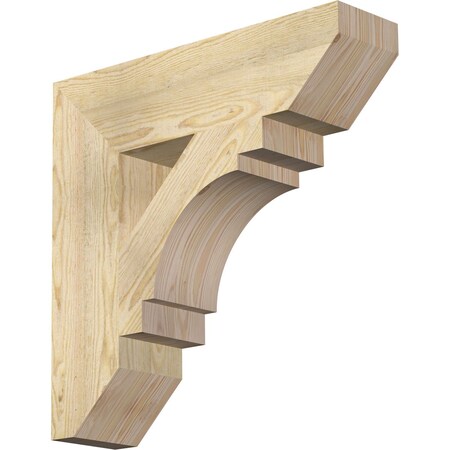 Ekena Millwork Merced Slat Rough Sawn Bracket, Douglas Fir, 6"W x 24"D x 24"H BKT06X24X24MRC06RDF